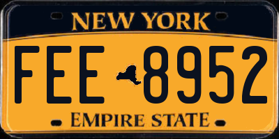 NY license plate FEE8952