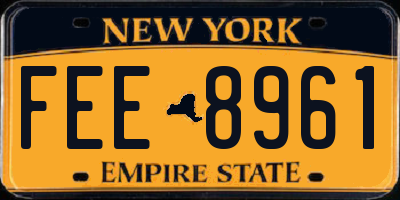 NY license plate FEE8961