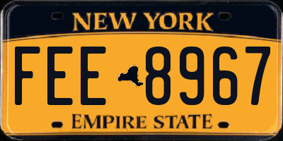 NY license plate FEE8967