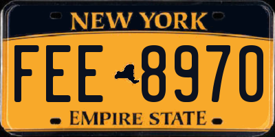 NY license plate FEE8970