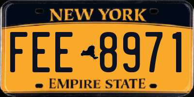 NY license plate FEE8971