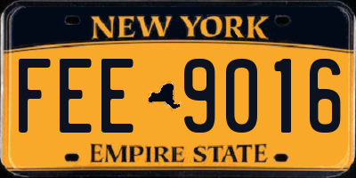 NY license plate FEE9016