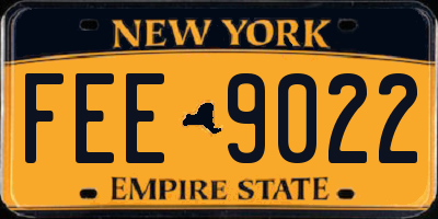 NY license plate FEE9022