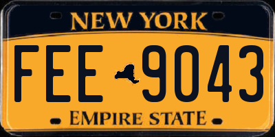 NY license plate FEE9043