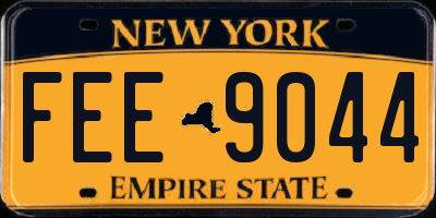 NY license plate FEE9044