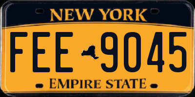 NY license plate FEE9045