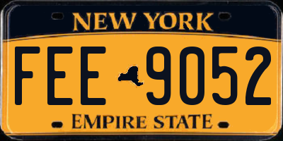 NY license plate FEE9052