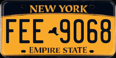 NY license plate FEE9068