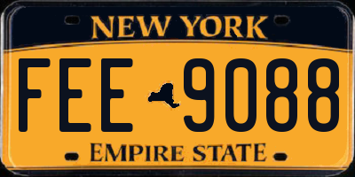 NY license plate FEE9088