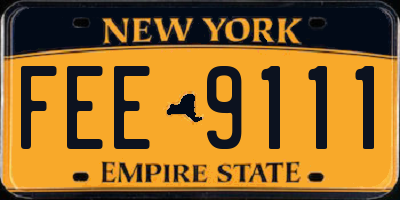 NY license plate FEE9111