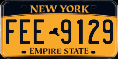 NY license plate FEE9129