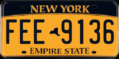 NY license plate FEE9136