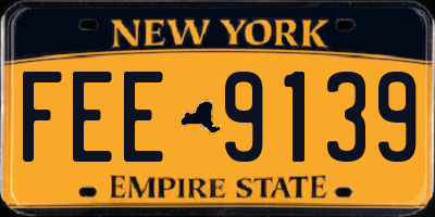 NY license plate FEE9139