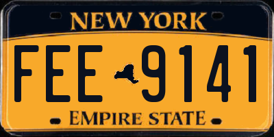 NY license plate FEE9141