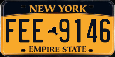 NY license plate FEE9146