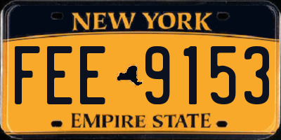 NY license plate FEE9153