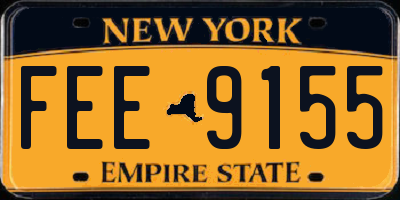 NY license plate FEE9155
