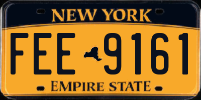NY license plate FEE9161