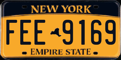 NY license plate FEE9169