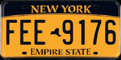 NY license plate FEE9176