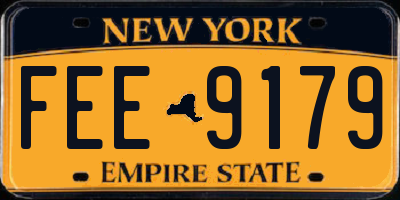 NY license plate FEE9179