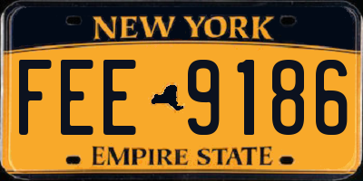 NY license plate FEE9186