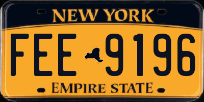 NY license plate FEE9196