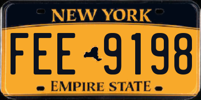 NY license plate FEE9198