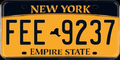 NY license plate FEE9237