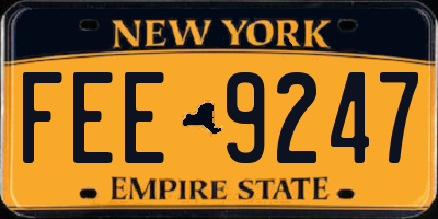 NY license plate FEE9247