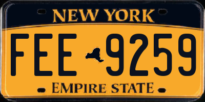 NY license plate FEE9259