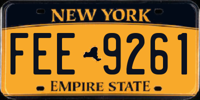 NY license plate FEE9261
