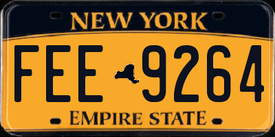 NY license plate FEE9264