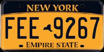 NY license plate FEE9267