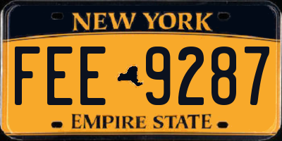 NY license plate FEE9287