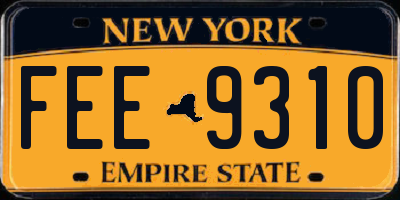 NY license plate FEE9310