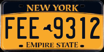NY license plate FEE9312