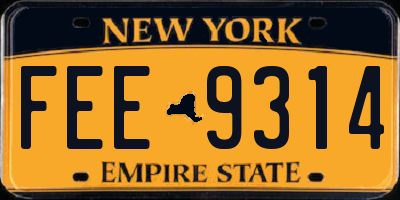 NY license plate FEE9314