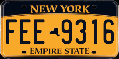 NY license plate FEE9316