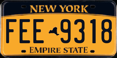 NY license plate FEE9318