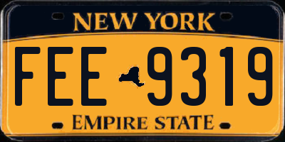 NY license plate FEE9319