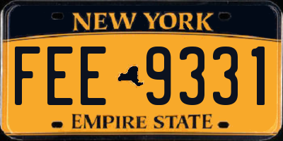 NY license plate FEE9331