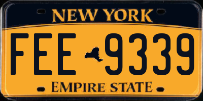 NY license plate FEE9339