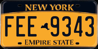 NY license plate FEE9343