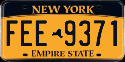 NY license plate FEE9371