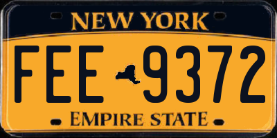 NY license plate FEE9372