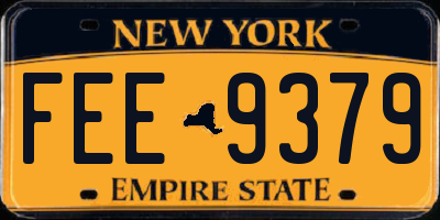NY license plate FEE9379