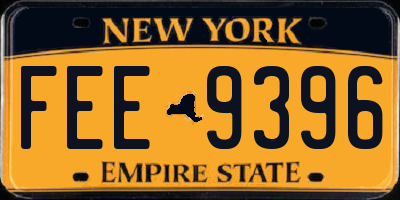 NY license plate FEE9396