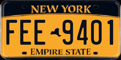 NY license plate FEE9401