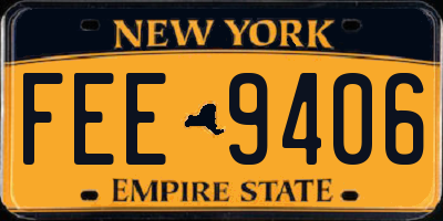 NY license plate FEE9406